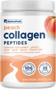 原生Path Colagen Peptides - 水解1型和3型Colagen. Keto & Paleo Grass-Fed蛋白粉,用于发型、皮肤、钉子、骨骼、关节、文摘和更多 -- -- 没有胶片或乳制品(Peach,226g)