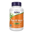 现在食品补充品,Pau D'Arco(Tabebuia VIIphylla)500毫克,草药支持,100Veg Capsules
