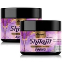 800Mg Shilajit 纯喜马拉雅有机、Shilajit Resin 最大概率金品级、Shilajit 补编,配有 8-in-1 天然混合剂和 85+ Trace Minerals for Women, Energy and unition,60 grams(2 packs)