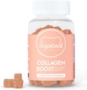 糖熊Pro Collagen Boosting Vegan 多维塔明胶体,100毫克氨基酸,维生素C,维生素D,B-12和Biotin,促进毛发,钉子,皮肤,骨骼和联合健康 60 计2个月供应量