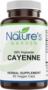 Nature的GARDEN CAYENNESTIALS - 90 VEGIE CAGE 装有500mg 有机CAYENNE PEPER PODERD