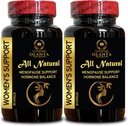 更年期支持补充 - 激素平衡天然更年期补充,用黑色Cohosh进行热闪救,夜间汗水和免疫支持女性 - 2瓶120盖