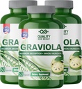 GRAVIOLA MAX - Pure Graviola 提取补充剂 - Soursop(Annona muricata) - 纯Graviola每个盖中的Immune系统助推剂和抗氧化剂(3个单位)