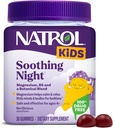 Natrol Kids Soothing Night Magnesium Citrate Gummys, 帮助冷静和放松小头脑和身体为那些在Magnesium的低血糖睡觉时间, 加维生素B6支持大脑功能, 30贝利菌Gummys