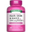Nature's Truth hair, Skin & Nails Vitamin → 5000 mcg Biotin → 165 软胶 → 与 Collagen → Non-GMO & Gluten 免费补充