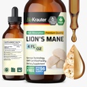 BIO KRAUTER 狮子马恩液体提取器 - 用于大脑支持的蘑菇补充剂 - 维根狮子马恩补充剂 - 酒精和糖自由滴 - 4 Fl.Oz.