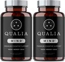 Qualia Mind Nootropics 105 ct 2-Pack QQ 顶级脑增量,用于记忆、焦点、精神能量和与Ginkgo biloba、Alpha GPC、Bacopa Monnieri、DHA & More(6周供应)的浓度