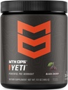 MTN OPS Yeti 预研粉末能量饮用 Creatine, 200mg Cafeine 和 BCAAs 与 Beta Alanine, 30-Serving Tub, 黑樱桃