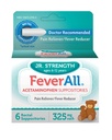 数个儿童Acetaminophen预留物 6 矩形预留物 325mg 每个疼痛再解放者/减少发热者. Paraben Free, no 人工颜色或其他防腐剂. 6-12岁
