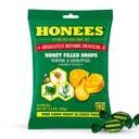 Honees Honey Menthol Cough Drops - 20-Piece, 单包蜂蜜-Filled Lozenges – 暂时从咳嗽中救济 – Soothes Sore Throat – 全部自然