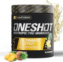 ONESHOT 男女预研粉 - BCAAS 氨基酸补充粉,200mg 咖啡因,Beta Alanine 粉,Citrulline Malate 预研粉 - Pineapple Mango - 30 服务