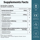 育碧素 女性男性 Got 健康:消化性健康 免疫支持 Bloating Relief Strains 35B CFUs / Capsule 复合体 配碧素 后生素 Quercetin 和 Curcumin 饮食补充