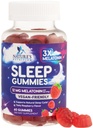 成人超强睡眠Gummys -- -- 12毫克Melatonin睡眠Gummy补充剂,Melatonin Gummy用于偶尔睡眠支持补充剂,Vegan,Non-GMO,Gluten Free,Gomitas Para Dormir,60古米斯