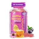 Squiggles Sniffle Bererrys 长老莓果酱与Bee Propolis & Echinacea, Kids Immune Boster, Propolis Gummys for Health, 托德勒 维他命 支持Immune, 美味的Chewy Gummy(100个伯爵)