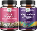 妇女和纯镁Glycnate 400mg PMS 高级辅助材料包