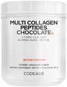 编码多Collagen 巧克力蛋白粉 - 水解Bovine Collagen Peptides,5Collagen类型和MCT 油 - Collagen Creamer,巧克力 Collagen Peptides - 蛋白质摇晃 - 非GMO - 18.17 oz