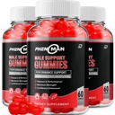 男子格米(Phenoman for Men Gummys – Pheno Man Max 性能,Phenoman 高级公式,肌肉生长和整体健康支持与审查的超强自然补充(3 Pack – 180 Gummys)