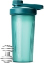 Pen-Shaker Bottles先生 蛋白质混合剂 与Twist Cap, 28 oz, 蛋白质摇瓶 与Wire Whisk Ball, Shaker Cup, 混合剂瓶