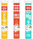 配有维生素C 1000mg、镁+B 复合体、多维他命+生物锡、6-Pack、120片