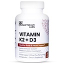 维生素D3 K2卡普勒斯 - 2-in-1 维生素K2 MK7 100 mcg + VIT D35000 IU(125 mcg) 支持骨、齿、肌肉和免疫健康支持的饮食补充*,60个计数