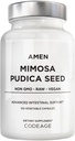 阿门有机Mimosa Pudica种子 Capsules,2个月供应,Vegan Mimosa Pudica种子植物补充剂 - Mimosine敏感植物药丸 - 脂肪可溶性饮食补充剂 - Non-GMO & Vegan - 120 Capsules