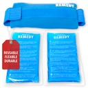完美补救 2-Pack Gel 冰包,用于有陷阱盖的伤害、软热冷压缩、软冰包,用于在伤害条件下提供援助、热水瓶替代品(蓝色、常规)