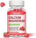 含有维生素D3 & K2的高吸收性镁酸甘油钾用于Immune和Calm Mood,Raspberry Flavor 60 Gummys
