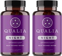 Qualia Night睡眠援助 QQ非哈比特人形成 QQ 深呼吸科学背面补充 QQ Melatonin-Free, Vegan, Non-GMO, Gluten-Free