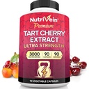 营养素 Premium Tart Cherry Capsules 3000mg:超强的Tart Cherry提取剂,用于运动后恢复,解毒,休息和流动