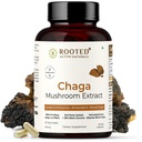 ROOTED Actives,西伯利亚查加蘑菇提取,认证有机 → 35% Beta Glucans - Lab 验证 → 抗氧化剂和生命力支持(60 Veg Caps)