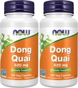 NOW 补编 董奎(Angelica sinensis) 520 mg, 雌性支持*, 100 Veg Capsules (Pack of 2)