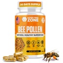 蜜蜂花粉补充品 百分百天然原生蜜蜂花粉 在Veggie Caps 发酵 Pollen 多维特敏, Probiotic Superfood, 生命蛋白, 氨基酸, 免疫支持和能源 60 Pollen Capsules