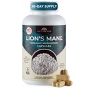 Natalm Lions Mane Mushroom 补编 - 用于聚焦记忆的有机脑支持 精神清晰 - 非转基因生物认知功能 - 90 蔬菜卡普尔