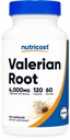 营养成本 Valerian 根状盖(每服1 000毫克) 120个盖状盖(每服4 000毫克)