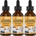 甘油酸镁液滴 - Liposomal Chelate 配以樱桃火焰以方便吸收,促进睡眠,Mood,肠道和骨质健康,减少压力 - 60ML (2.04 Fl Oz (Pack of 3))