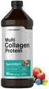 Horbaach Multi Collagen Protein 16 fl oz QQ 水果火焰 液体Collagen Peptides |I型,II型,III型,V型,X型 |N-GMO,Gluten Free Supplement
