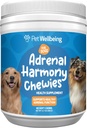Petwelling 肾上腺素和谐配给狗(英语:Petwelling Andrenal Harming Chewies for Dogs - Vet-Formulated - Dog Adrenal Support, Cortisol balance, Ashwagandha, Bacopa - 草药补充品(90 Soft Chews)).