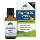 纯山植物学 Flavored Vitamin D D 滴水 — 橙色和柠檬 Flavored 液体维生素 D3 - 2000iu 每服1oz瓶