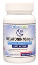 神奇实验室 Chewable Melatonin 10mg + B6 快速溶解帮助您更快地沉睡, 保持沉睡的长者 100 个计数