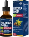 Rhodiola Rosea (Rodiola) 提取剂,天然适应剂补充剂/W Ashwagandha, Ginseng, Holy Basil, & Echinacea for Energy, Brain Health, Immunty & Mood Support. 2oz