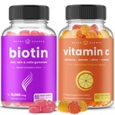 NutraChamps 生物素蛋白和(2-Pack)维生素C蛋白包