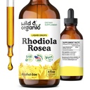 Rhodiola Rosea Tincture - Rhodiola Rosea Mood支持补充 - 放松根提取液滴 - Vegan,糖和无酒精 - 4 fl oz