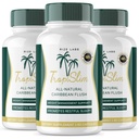 (Official 3 Pack) Tropislim, Tropislim All Natural Caribbean Flush,体重损失补编,Tropislim Slimming Capsules for Women, 健康生活方式+Leaner Physique,热带评论(180 Capsules)
