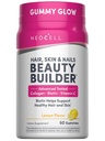 NeoCell Hair, Skin and Nails Beauty Builder with Collagen, Biotin and Vitamin C, 包括抗氧化剂, Gummy, Lemon, 60 Counter, 1瓶