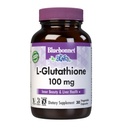蓝本网 营养 L-Glutathione 100mg, 免费的氨基酸, 用于自由激进保护, 无大豆, 无葡萄糖, 非GMO, Kosher 认证, Vegan, 30个蔬菜卡普尔, 30个服务