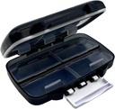 EZY DOSE Moisture-Proof Portable Pill Pispenser, Pocket Purse 组织者, 药盒, 旅行药剂持有者, 锁锁-关闭安全内容, 超大小的比较, 防空密封, 中型, 黑色