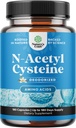 NAC 补充 N- Acetyl Cysteine 600mg - Potent Vegan 高吸附 NAC 600mg Capsules Glutathione 肝脏清洁除毒和修复加肺健康和豁免支助前体(180ct)