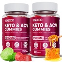 (2包) Keto ACV Gummies1500MG Keto Gummys Apple Cider Vinegar 与石榴蜂蜜汁粉 B12 Vegan Non GMO 120 Gummys 一起配制而成的