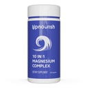 Up Nourish Magnesium 补编 - 10 in 1 Magnesium Complex - Full Spectrum Magnesium 矿物补编 配有 Glycnate, Citrate, Taurate, Malate, 碳酸盐, Oxide 和 More, 240 Vegan Capsules