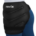 REVIX 外科手术后额外大型Hip冰包包装,可重复使用的Gel冷包用于Hip替换恢复,Sciatic Nerve,冷疗法Hip Flexor压缩包,黑色
